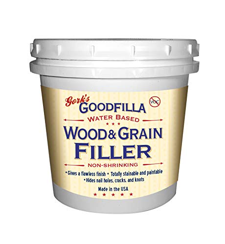 Goodfilla Water-Based Wood & Grain Filler (Trowel Ready) - Walnut - 1 Quart By Goodfilla | Replace Every Filler & Putty | Repairs, Finishes & Patches | Paintable, Stainable, Sandable & Quick Drying - Image 1